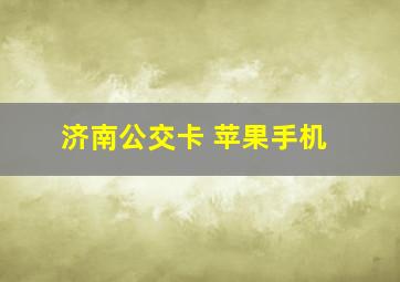 济南公交卡 苹果手机